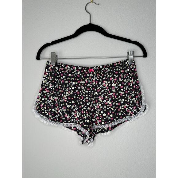 Kensie Other - KENSIE Lace Floral Bow Pintucked Lounge Sleep Shorts Women’s Size XS